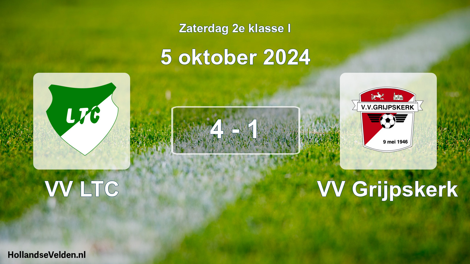 Total number of matches played: VV LTC - VV Grijpskerk 4 - 1 (5 October 2024)