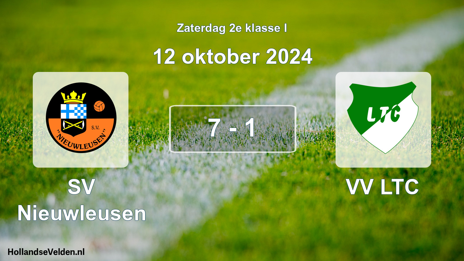 Total number of matches played: SV Nieuwleusen - VV LTC 7 - 1 (12 October 2024)