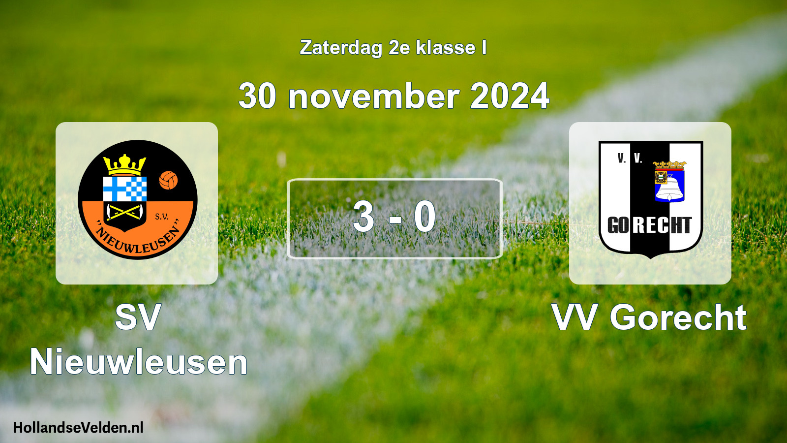 Total number of matches played: SV Nieuwleusen - VV Gorecht 3 - 0 (30 November 2024)