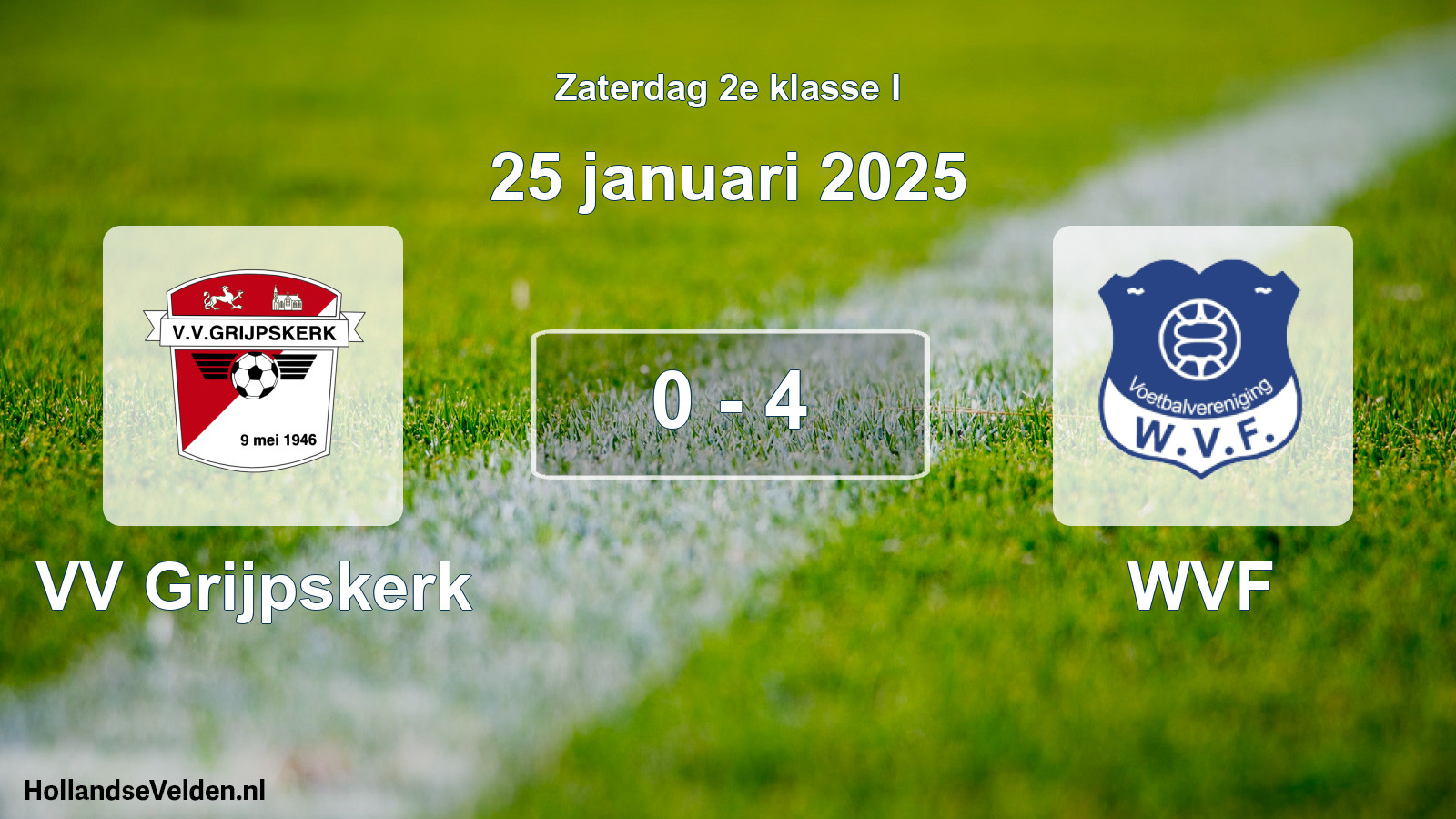 Total number of matches played: VV Grijpskerk - WVF 0 - 4 (25 January 2025)