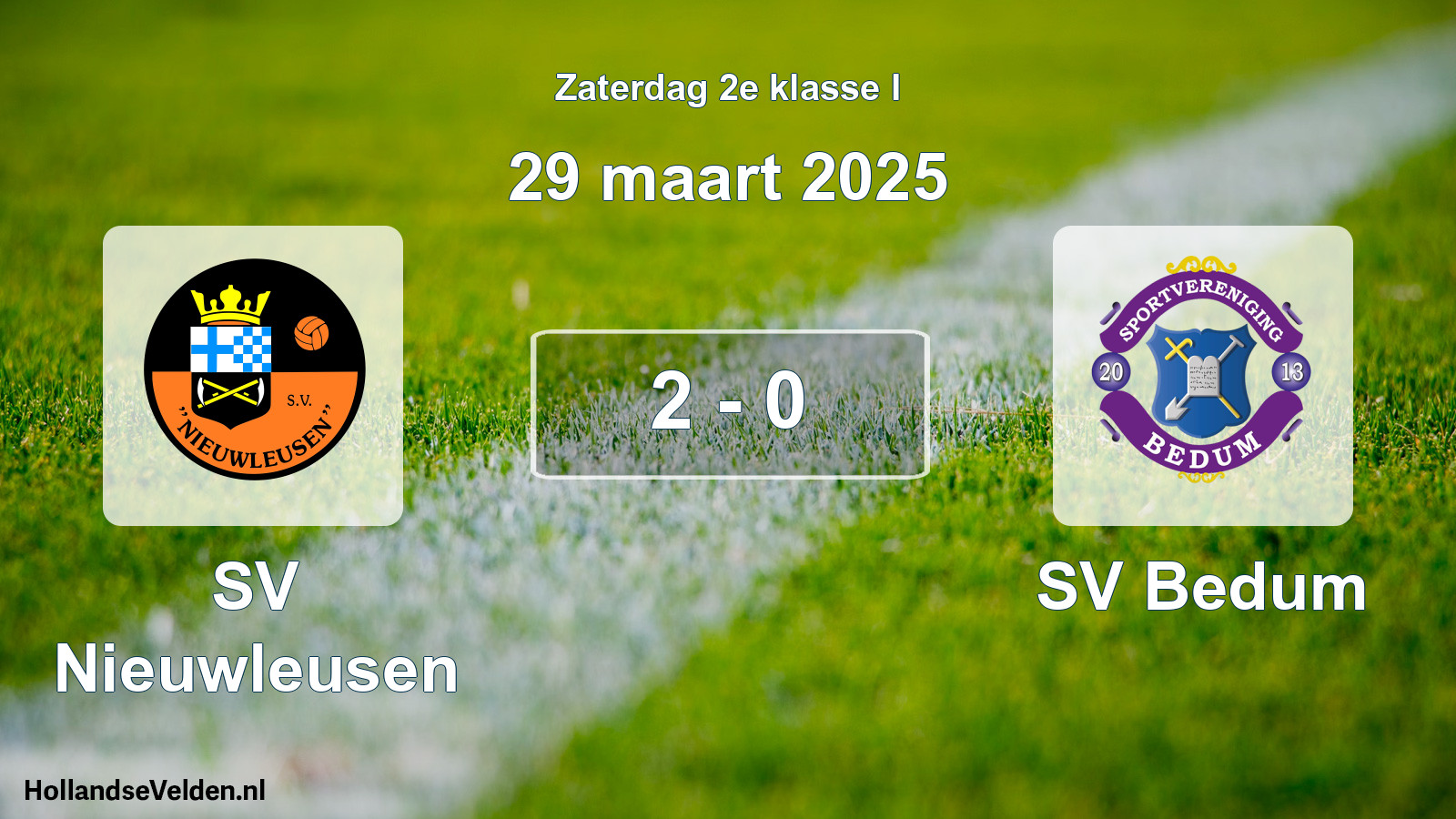 Total number of matches played: SV Nieuwleusen - SV Bedum 2 - 0 (29 March 2025)