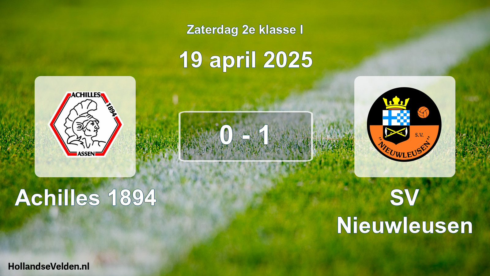 Total number of matches played: Achilles 1894 - SV Nieuwleusen 0 - 1 (19 April 2025)