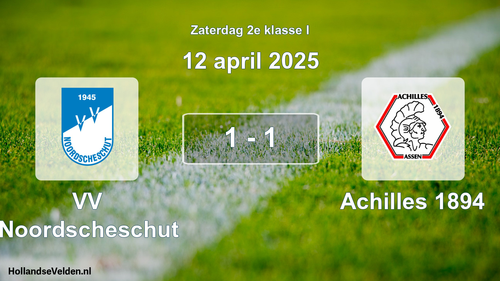 Total number of matches played: VV Noordscheschut - Achilles 1894 1 - 1 (12 April 2025)
