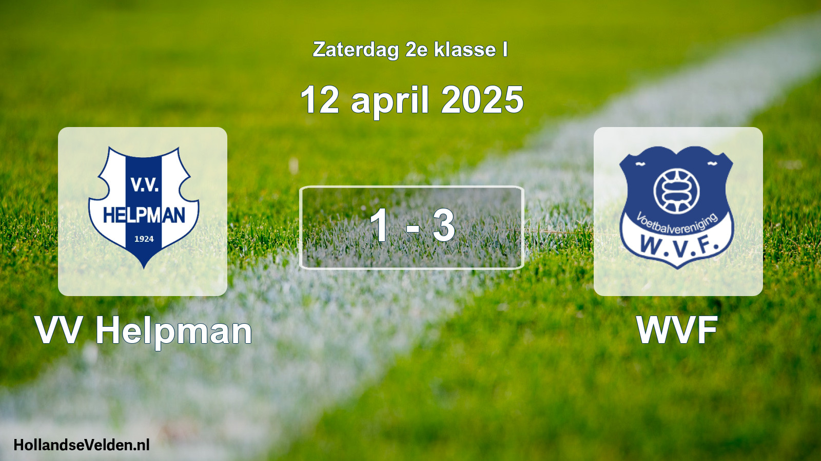 Total number of matches played: VV Helpman - WVF 1 - 3 (12 April 2025)