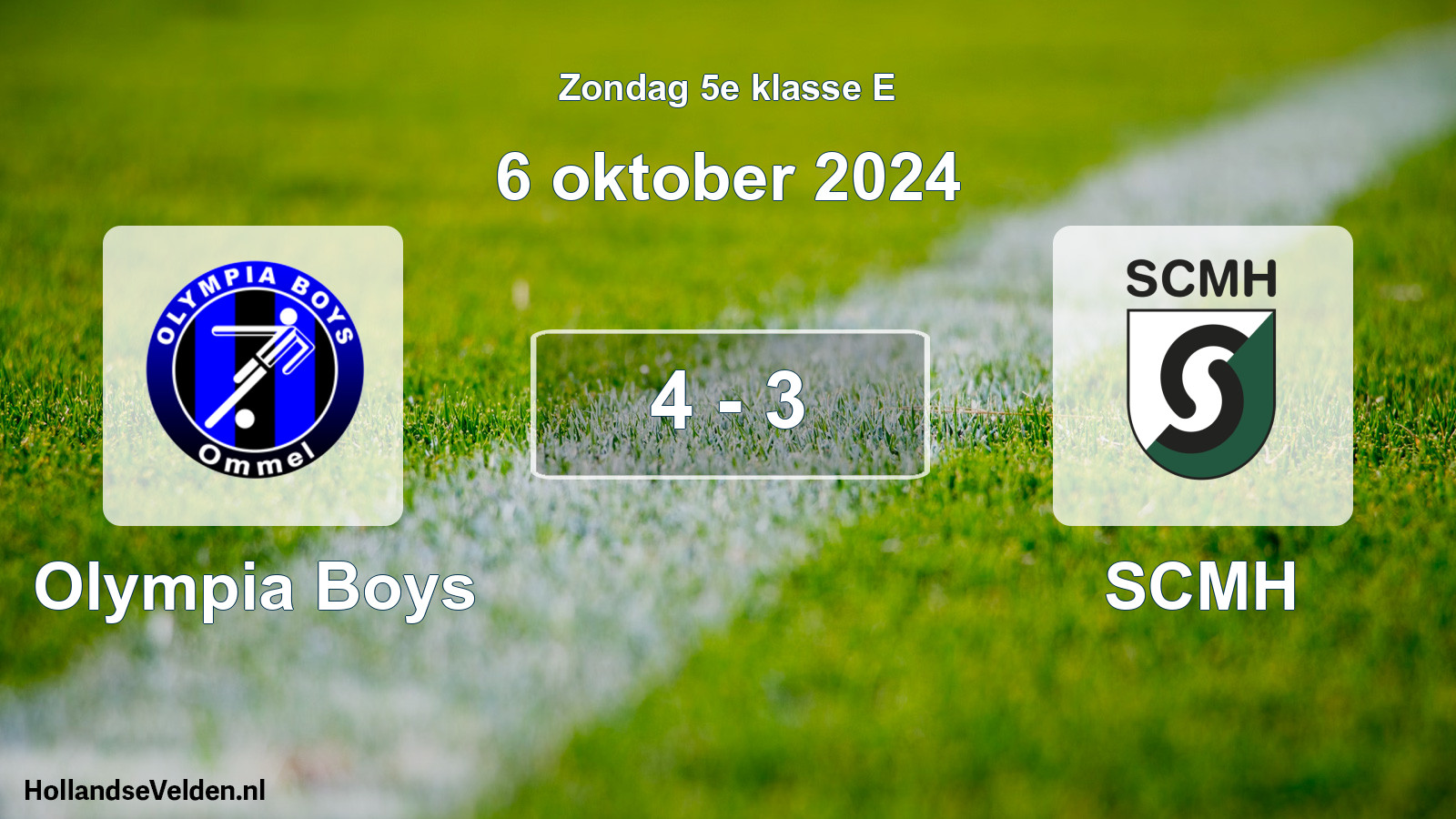 Total number of matches played: Olympia Boys - SCMH 4 - 3 (6 October 2024)