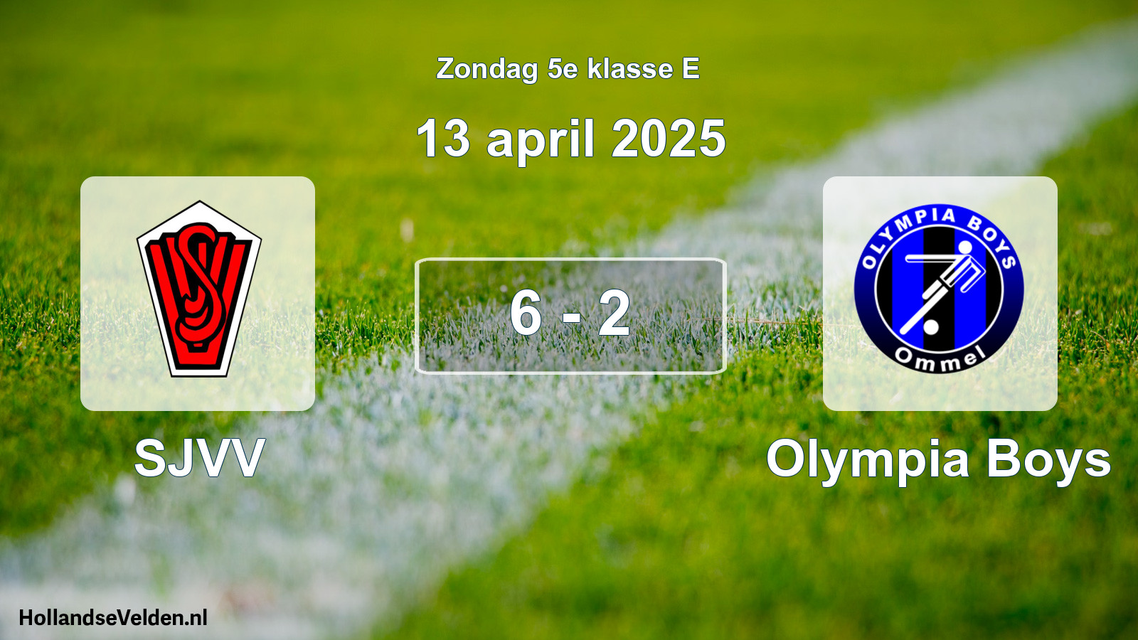 Total number of matches played: SJVV - Olympia Boys 6 - 2 (13 April 2025)