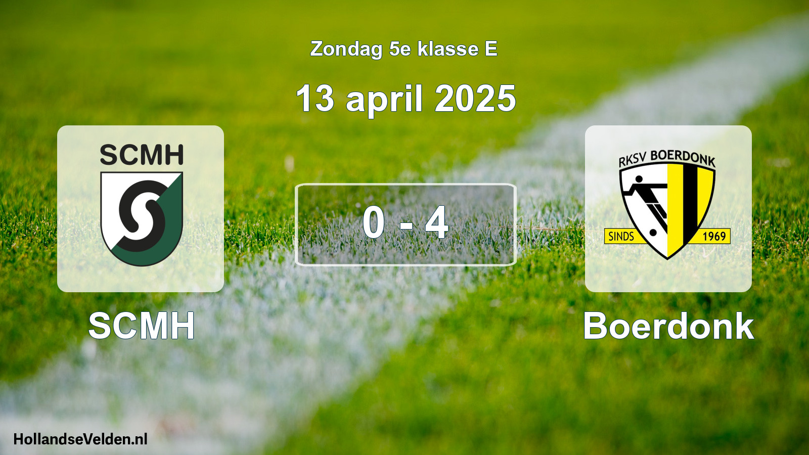 Total number of matches played: SCMH - Boerdonk 0 - 4 (13 April 2025)