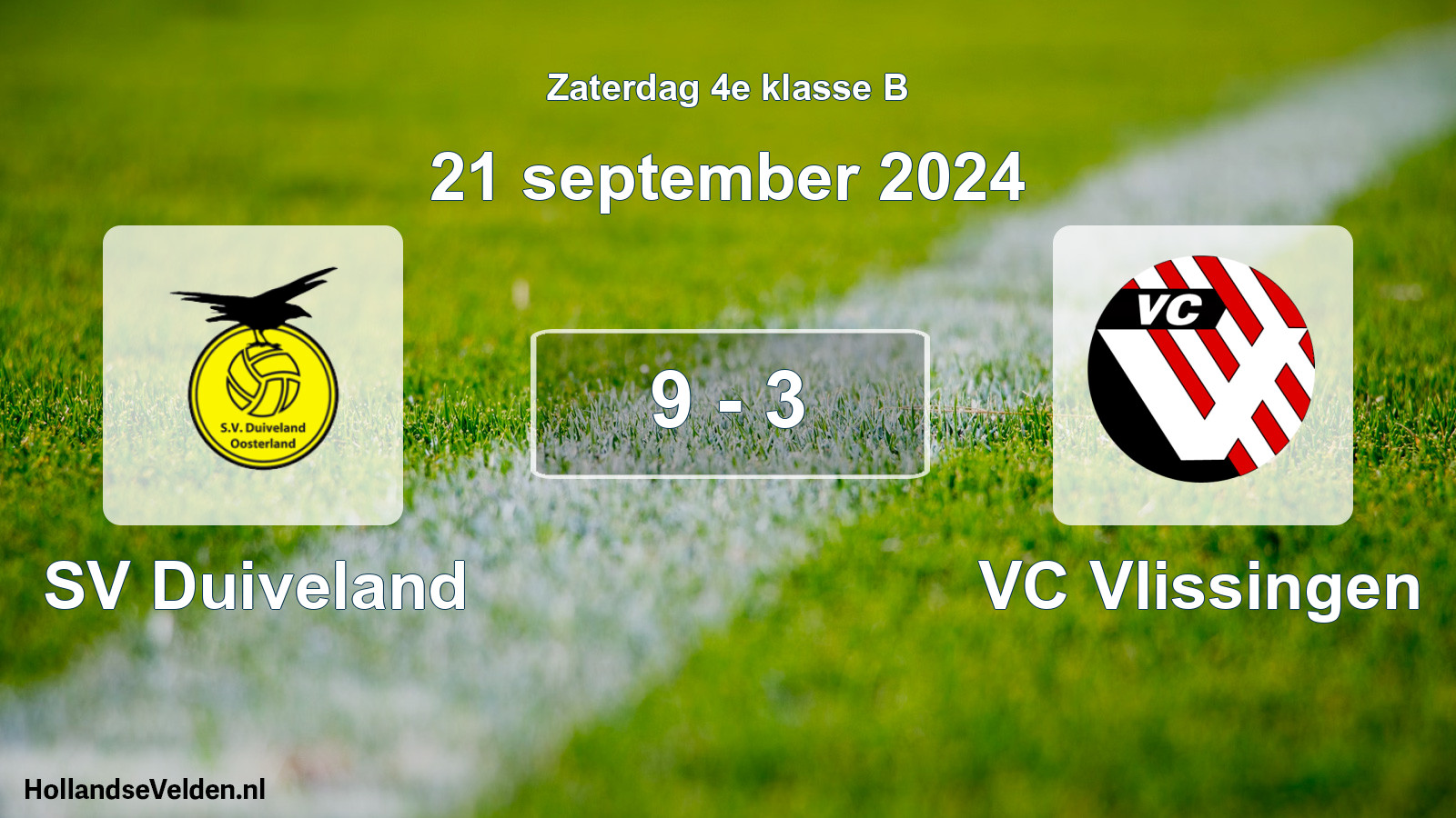Total number of matches played: SV Duiveland - VC Vlissingen 9 - 3 (21 September 2024)