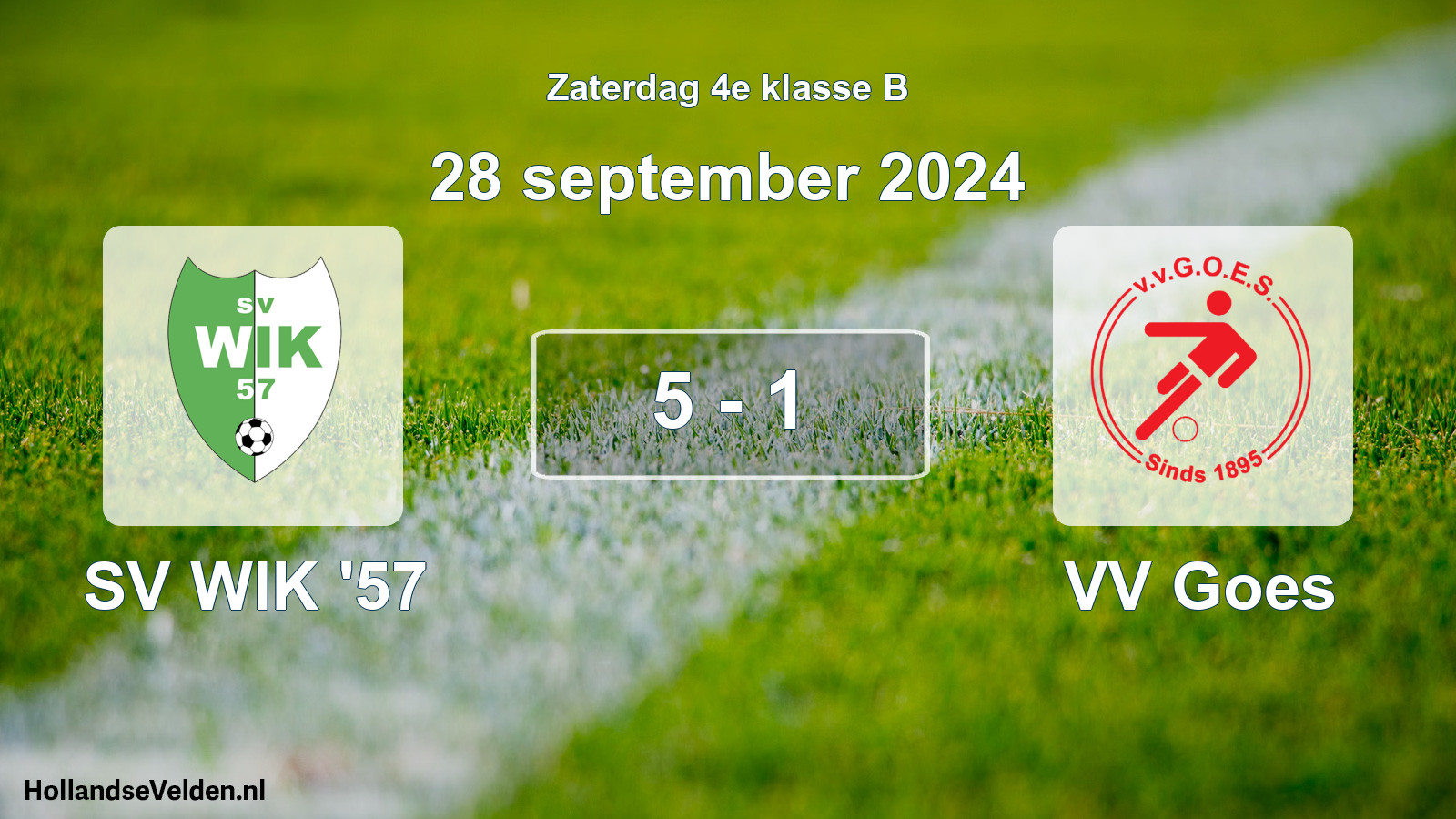 Total number of matches played: SV WIK '57 - VV Goes 5 - 1 (28 September 2024)