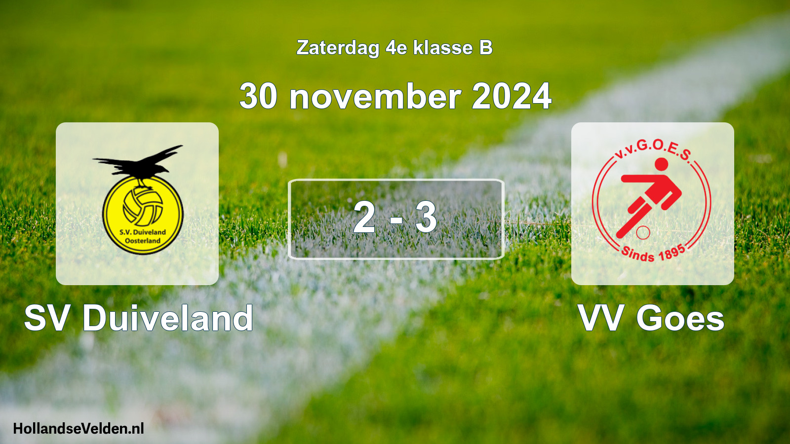 Total number of matches played: SV Duiveland - VV Goes 2 - 3 (30 November 2024)