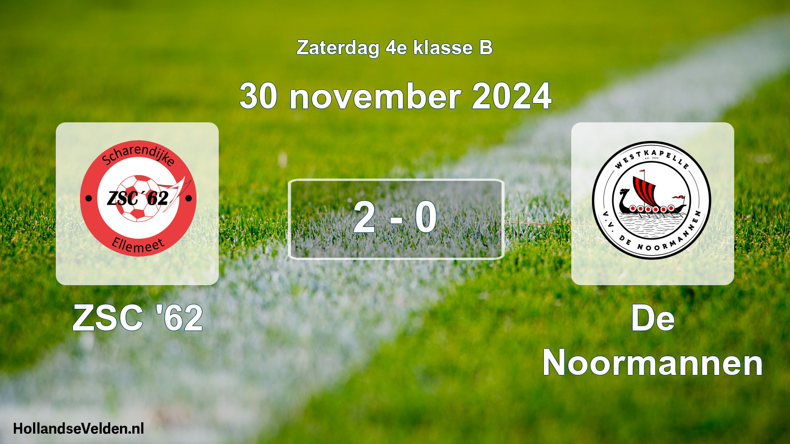 Total number of matches played: ZSC '62 - De Noormannen 2 - 0 (30 November 2024)