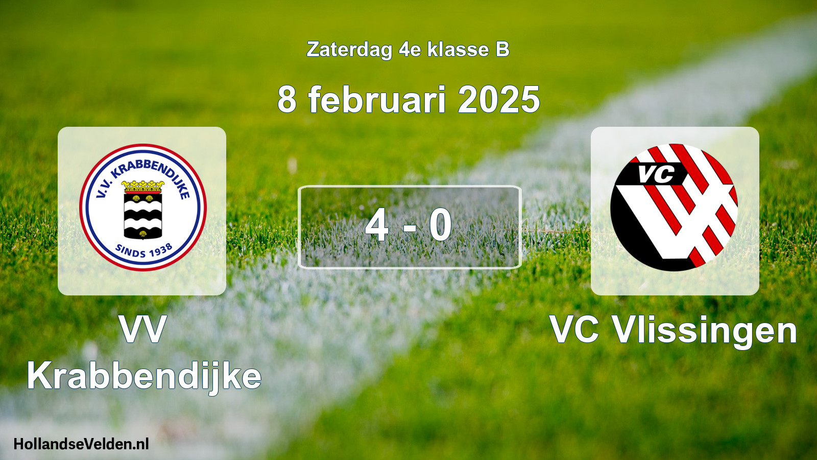Total number of matches played: VV Krabbendijke - VC Vlissingen 4 - 0 (8 February 2025)
