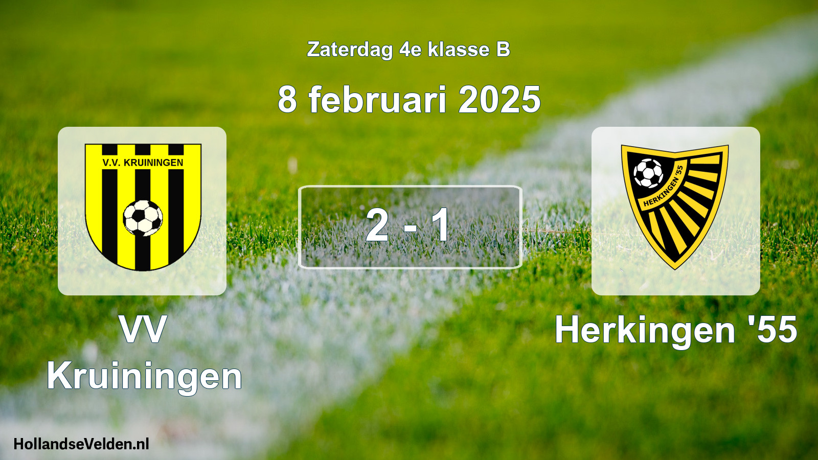Total number of matches played: VV Kruiningen - Herkingen '55 2 - 1 (8 February 2025)