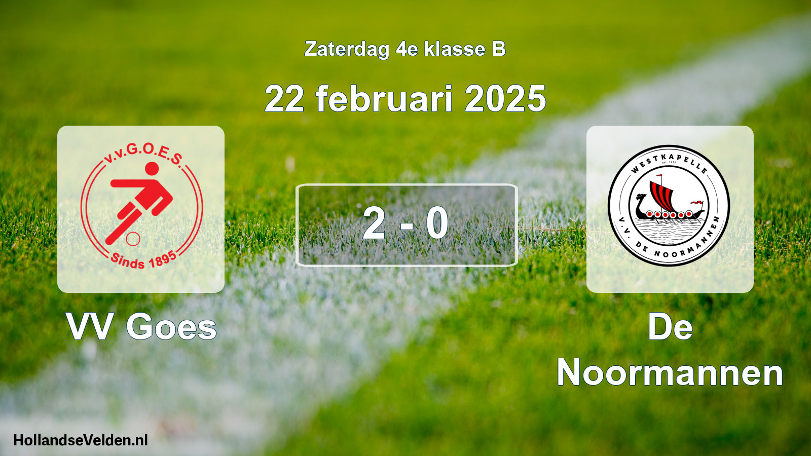 Total number of matches played: VV Goes - De Noormannen 2 - 0 (22 February 2025)