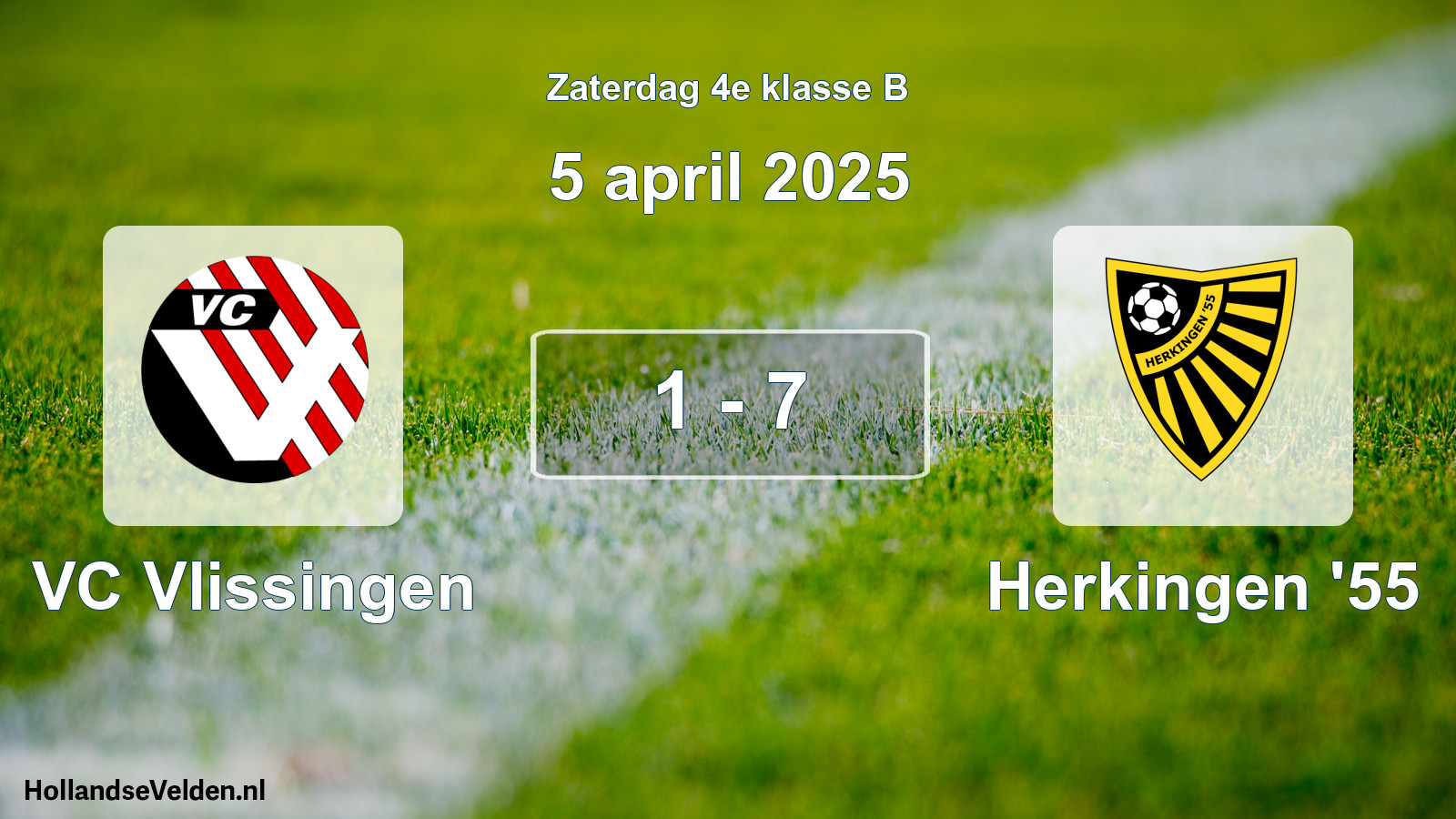 Total number of matches played: VC Vlissingen - Herkingen '55 1 - 7 (5 April 2025)