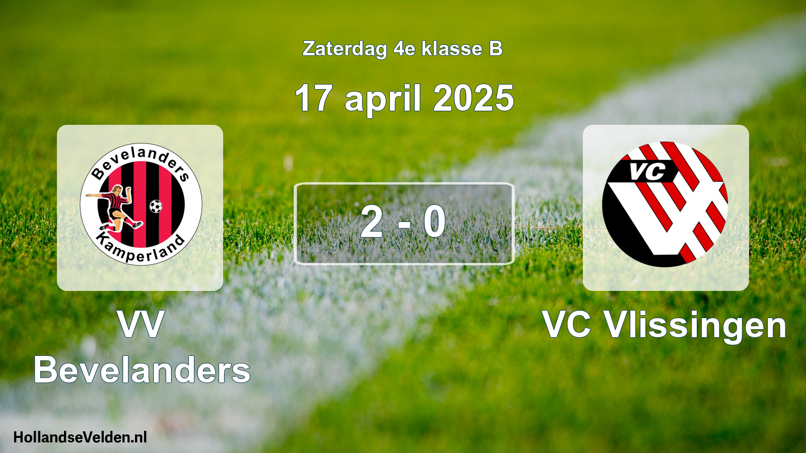 Total number of matches played: VV Bevelanders - VC Vlissingen 2 - 0 (17 April 2025)