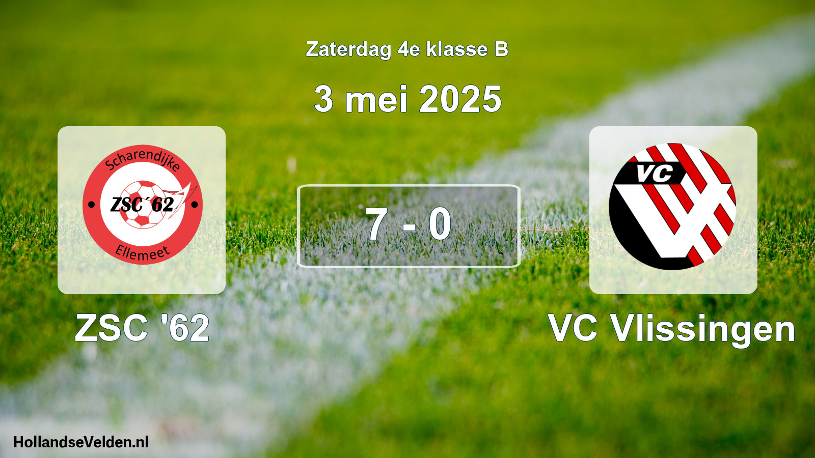 Total number of matches played: ZSC '62 - VC Vlissingen 7 - 0 (3 May 2025)