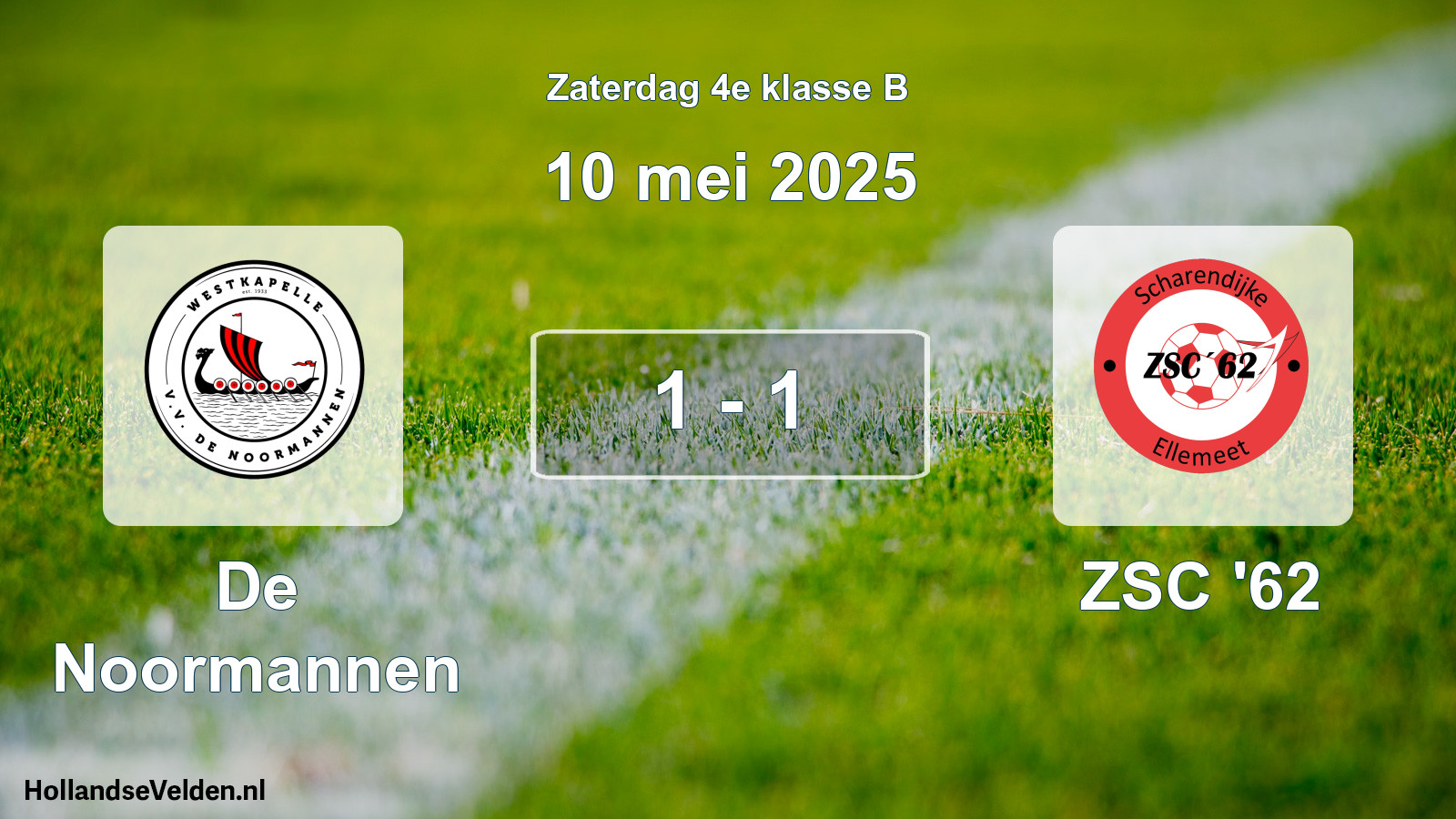 Total number of matches played: De Noormannen - ZSC '62 1 - 1 (10 May 2025)