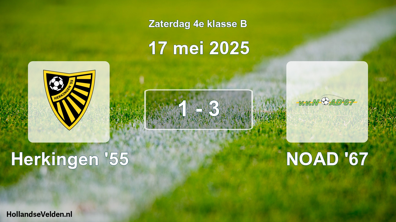 Total number of matches played: Herkingen '55 - NOAD '67 1 - 3 (17 May 2025)