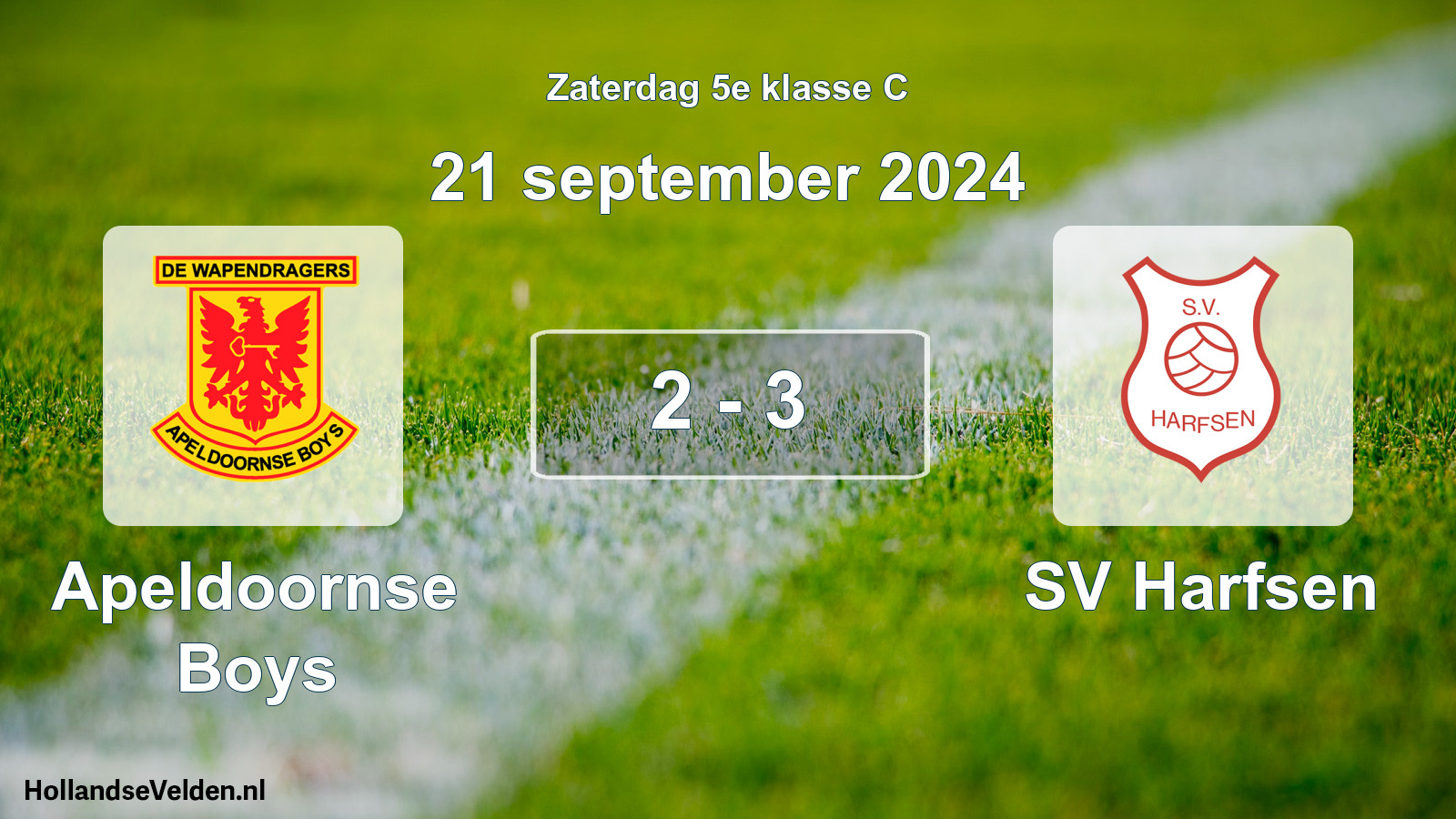 Total number of matches played: Apeldoornse Boys - SV Harfsen 2 - 3 (21 September 2024)