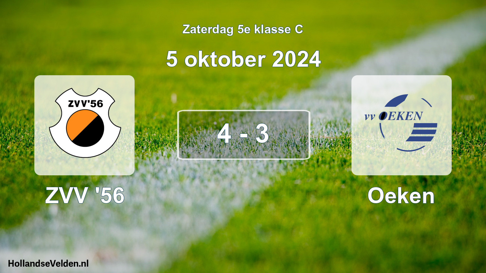 Total number of matches played: ZVV '56 - Oeken 4 - 3 (5 October 2024)
