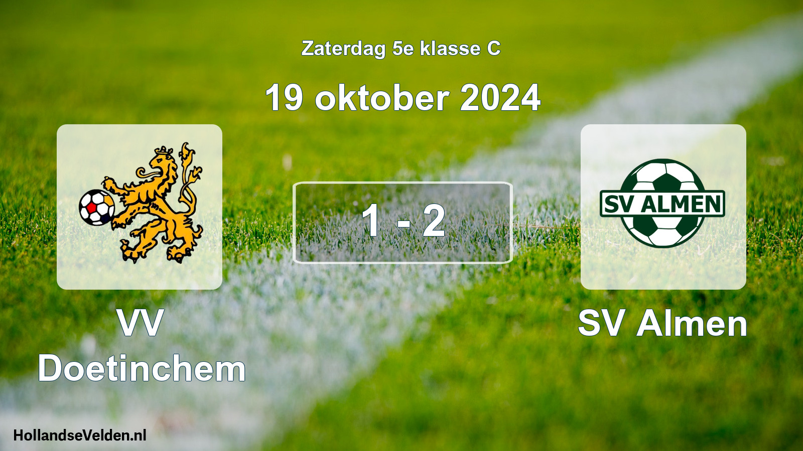 Total number of matches played: VV Doetinchem - SV Almen 1 - 2 (19 October 2024)