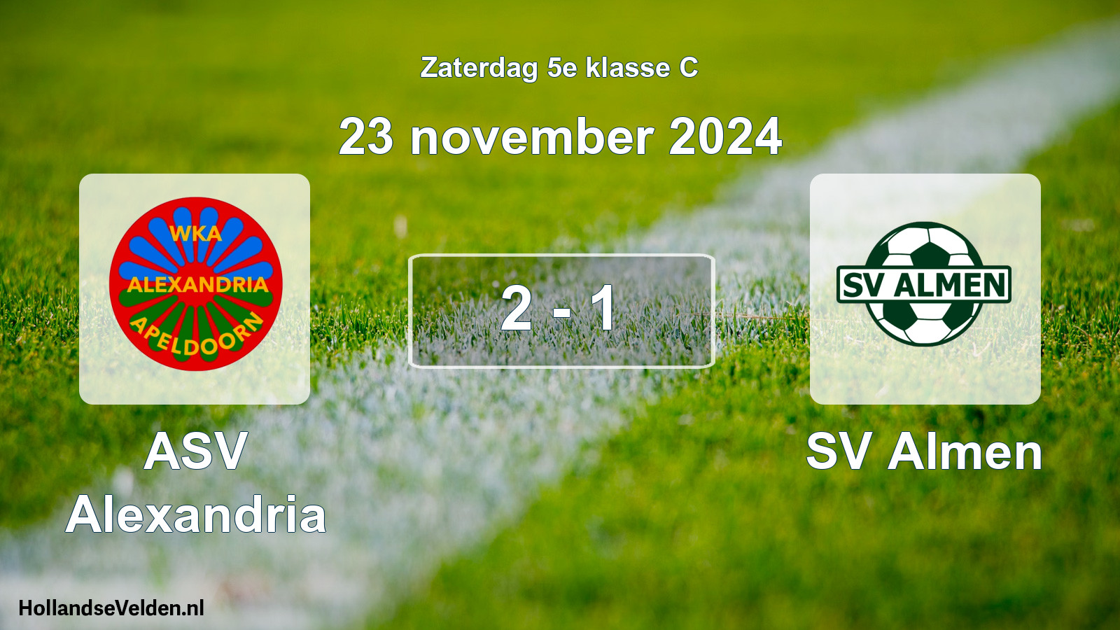 Total number of matches played: ASV Alexandria - SV Almen 2 - 1 (23 November 2024)
