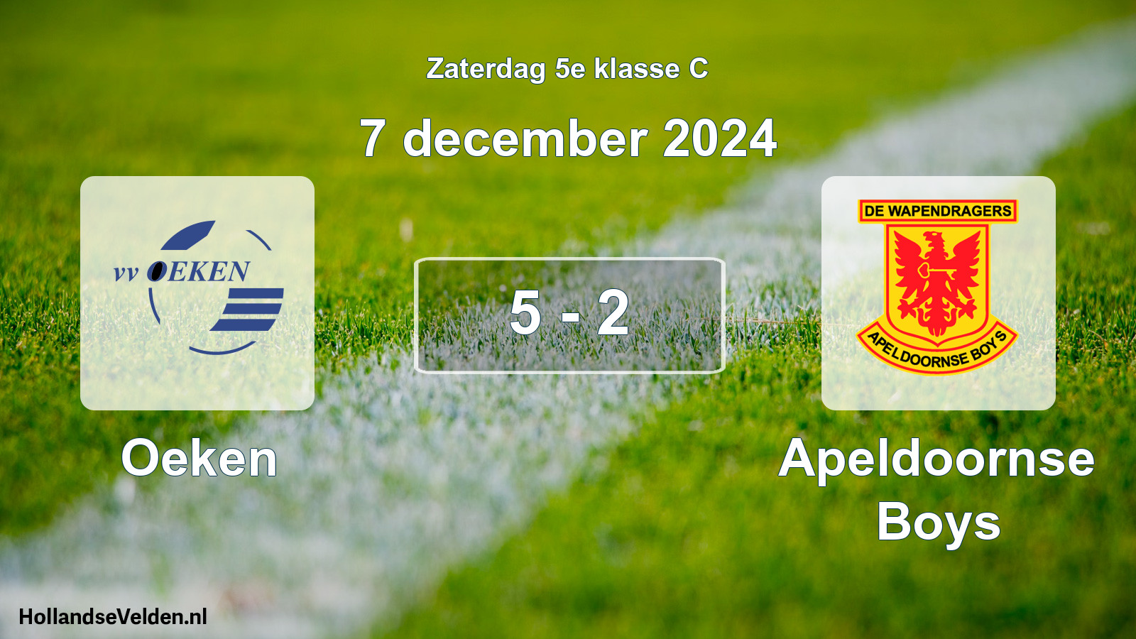 Total number of matches played: Oeken - Apeldoornse Boys 5 - 2 (7 December 2024)