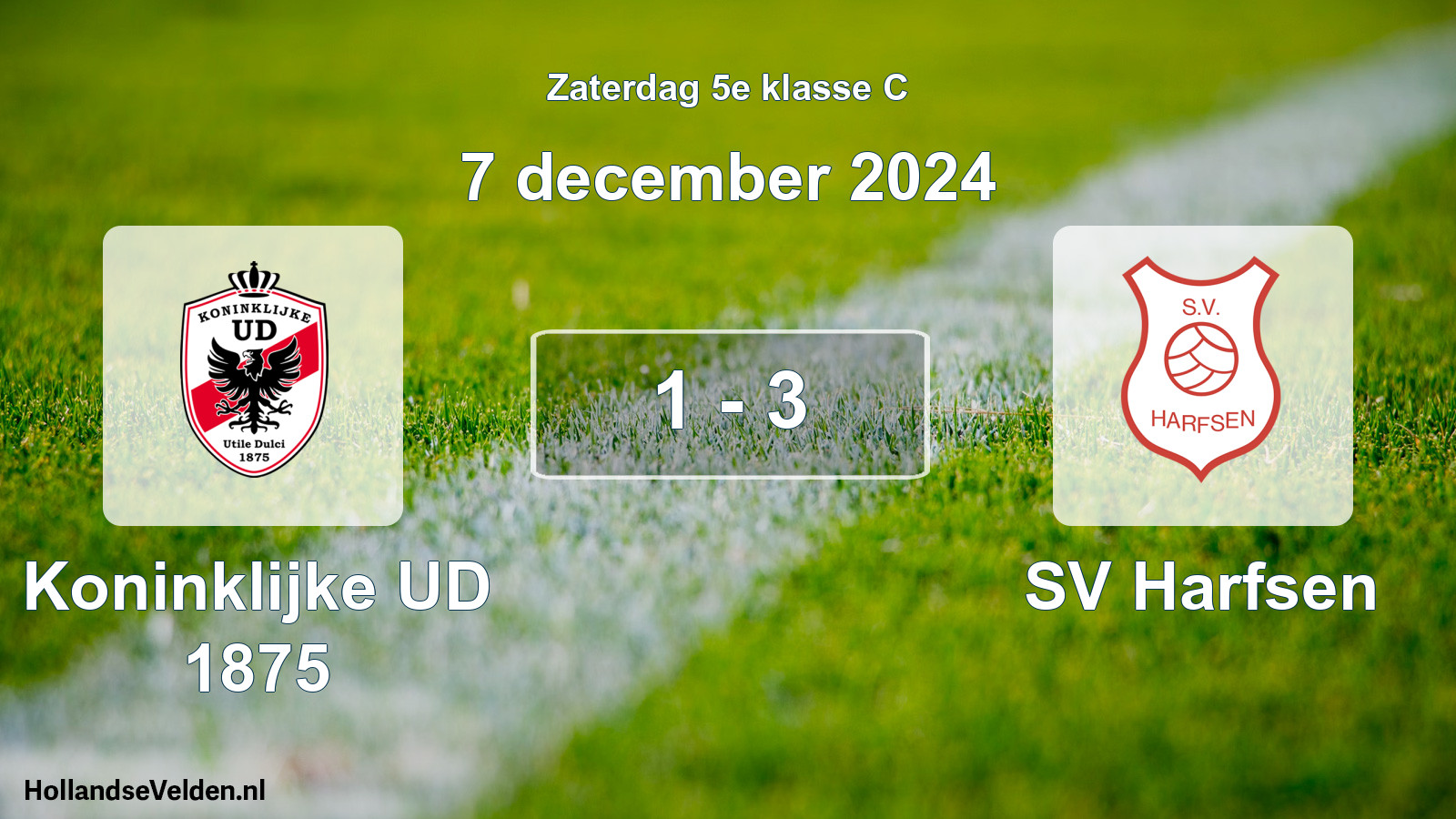 Total number of matches played: Koninklijke UD 1875 - SV Harfsen 1 - 3 (7 December 2024)
