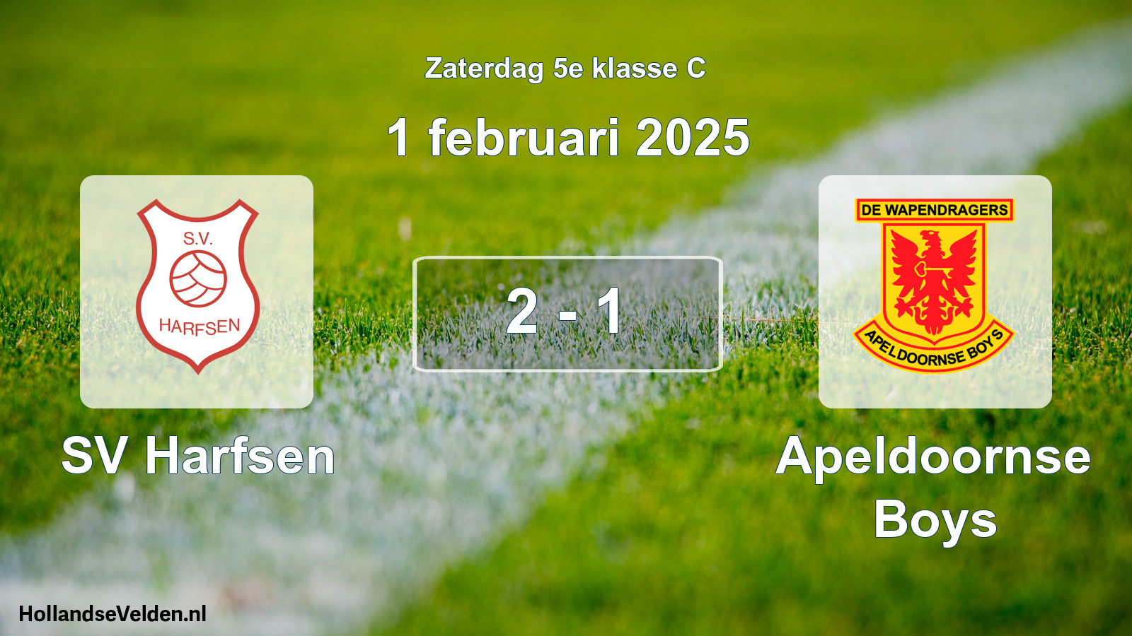 Total number of matches played: SV Harfsen - Apeldoornse Boys 2 - 1 (1 February 2025)
