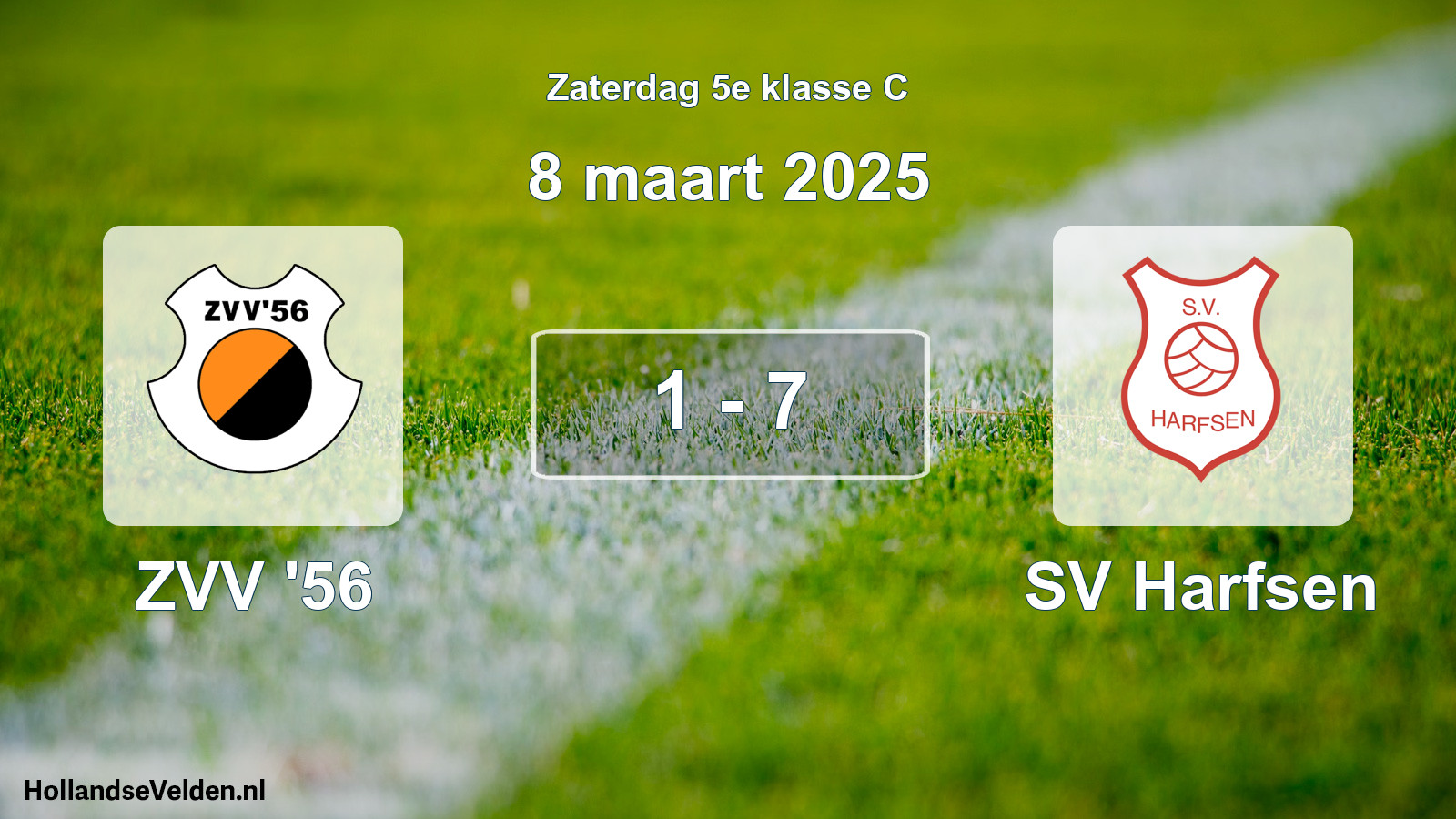Total number of matches played: ZVV '56 - SV Harfsen 1 - 7 (8 March 2025)