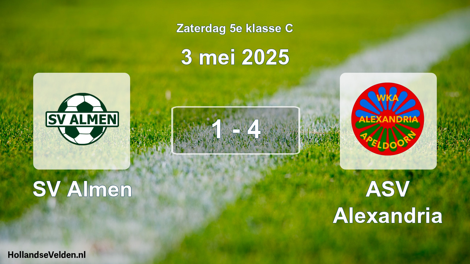 Total number of matches played: SV Almen - ASV Alexandria 1 - 4 (3 May 2025)
