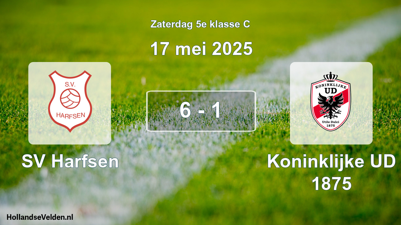 Total number of matches played: SV Harfsen - Koninklijke UD 1875 6 - 1 (17 May 2025)