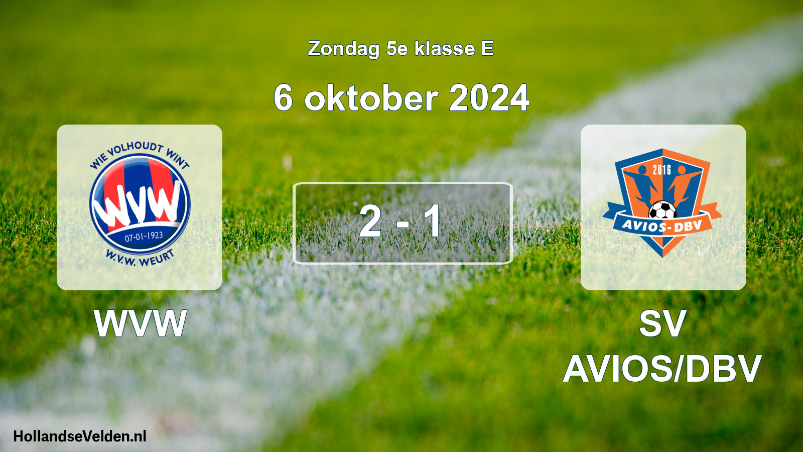 Total number of matches played: WVW - SV AVIOS/DBV 2 - 1 (6 October 2024)