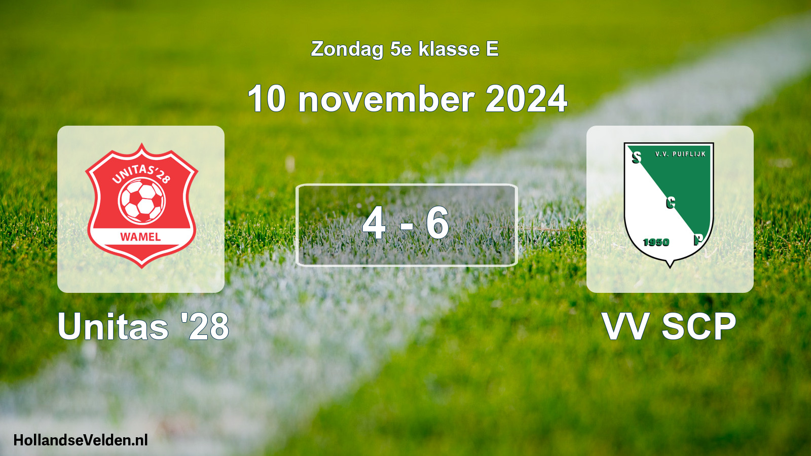 Total number of matches played: Unitas '28 - VV SCP 4 - 6 (10 November 2024)