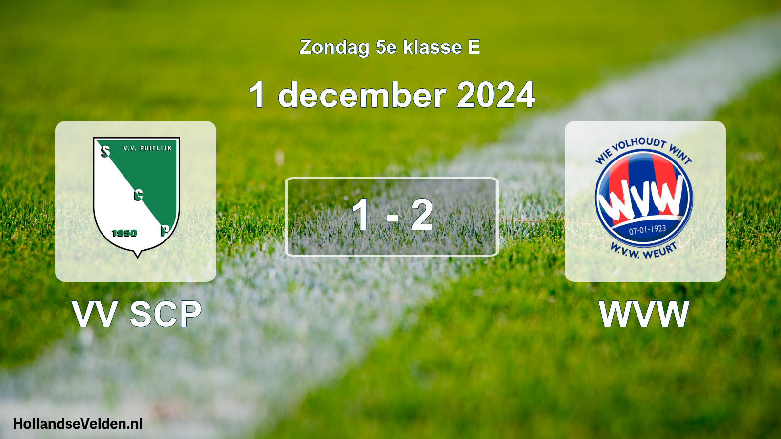 Total number of matches played: VV SCP - WVW 1 - 2 (1 December 2024)