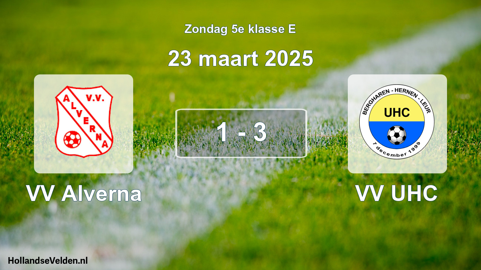 Total number of matches played: VV Alverna - VV UHC 1 - 3 (23 March 2025)