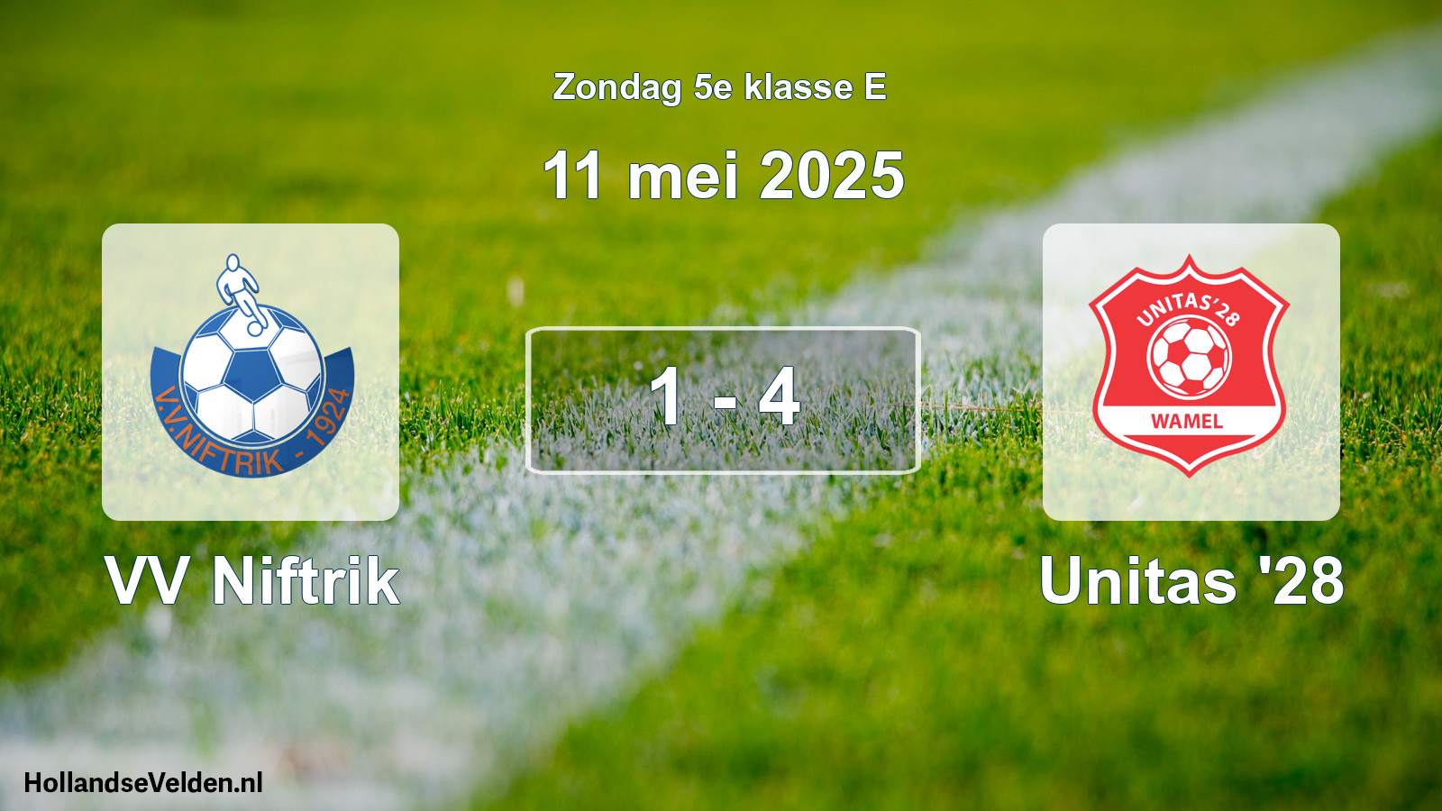 Total number of matches played: VV Niftrik - Unitas '28 1 - 4 (11 May 2025)