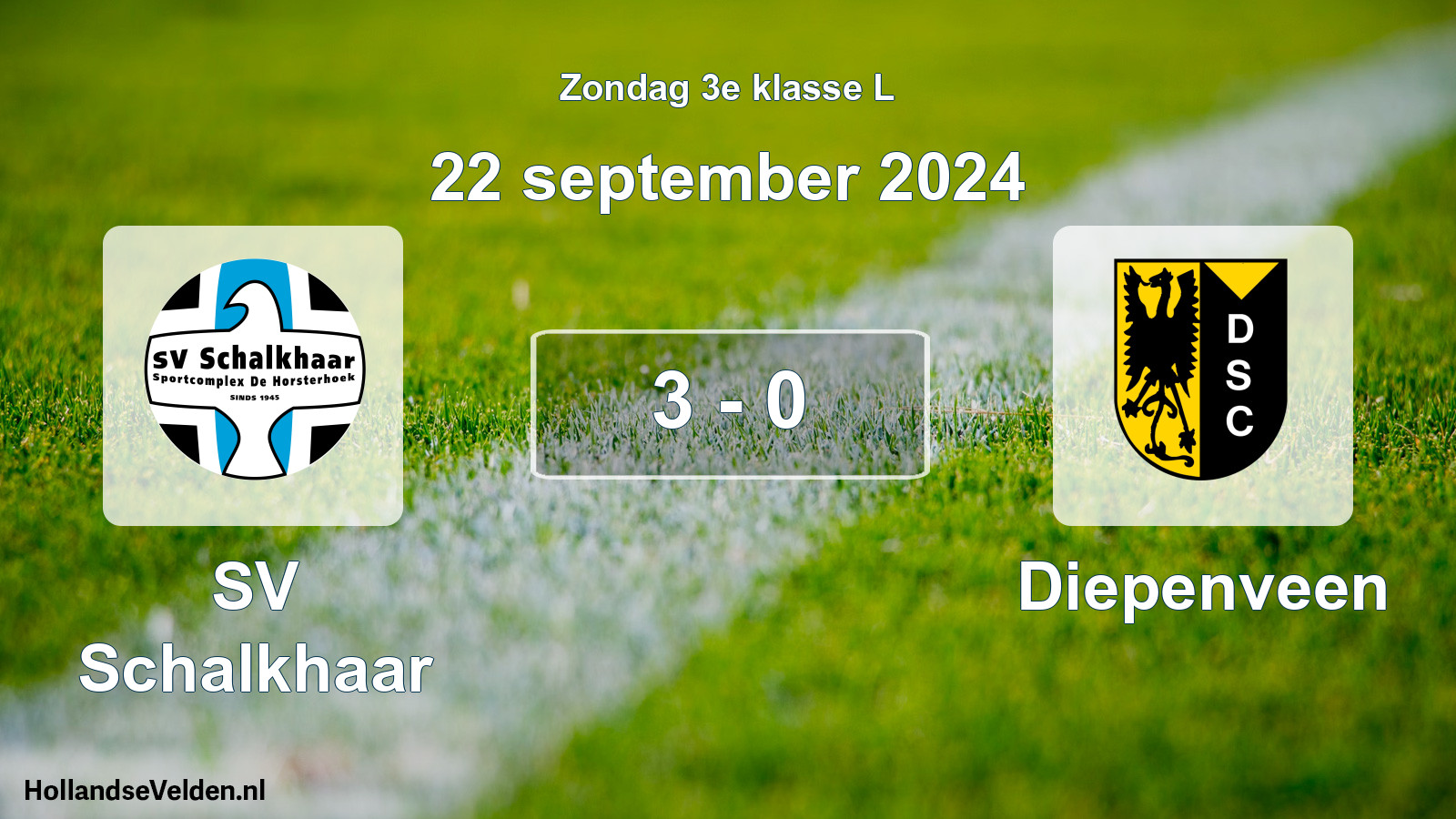 Total number of matches played: SV Schalkhaar - Diepenveen 3 - 0 (22 September 2024)