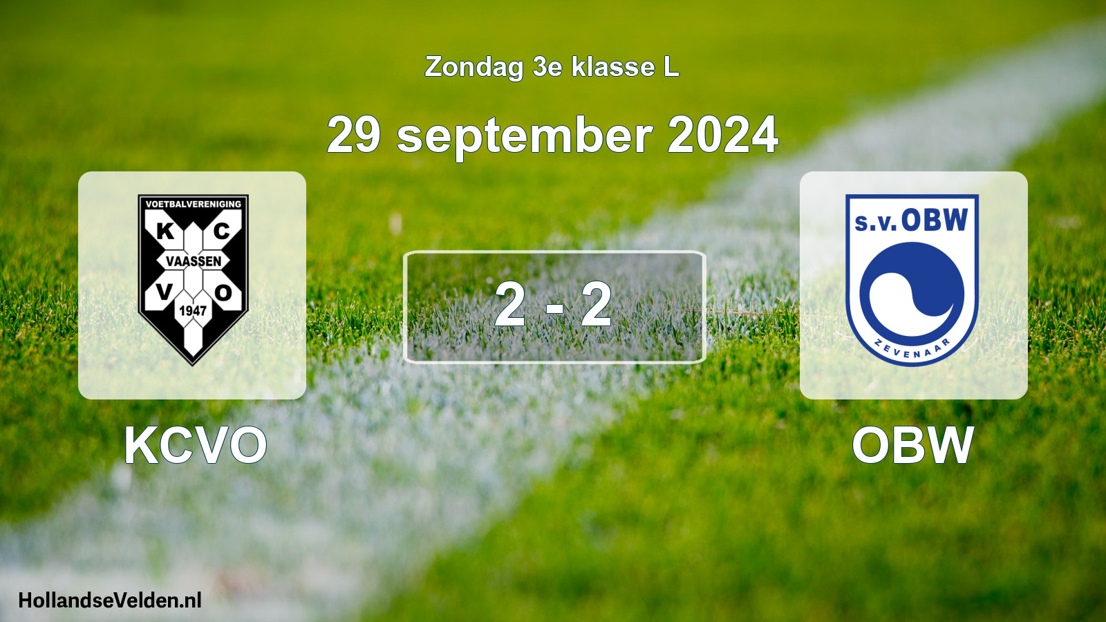 Total number of matches played: KCVO - OBW 2 - 2 (29 September 2024)