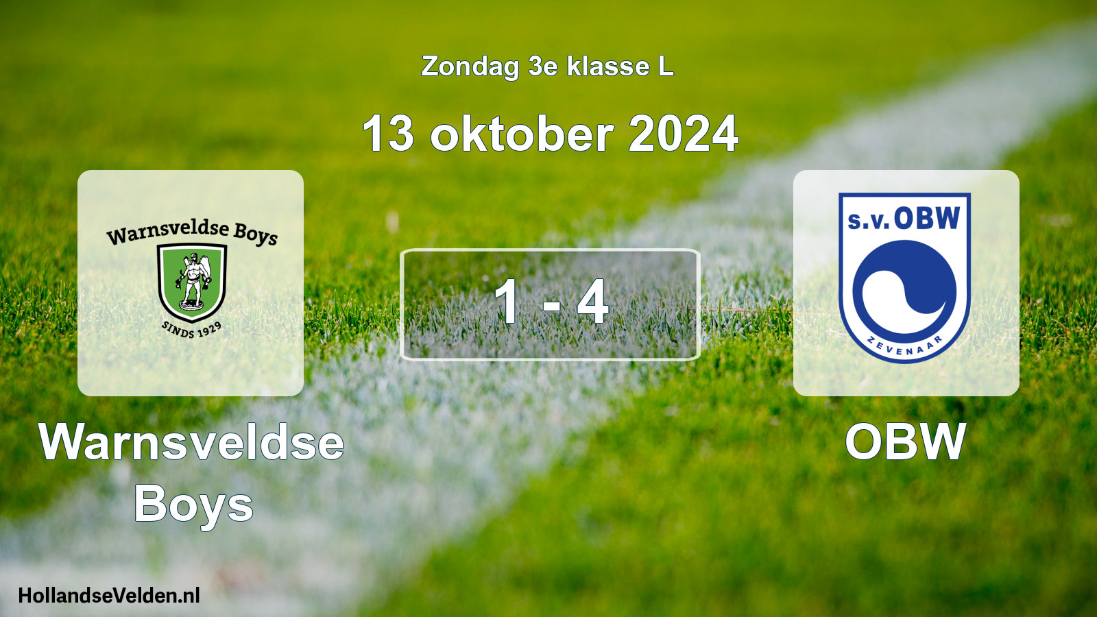 Total number of matches played: Warnsveldse Boys - OBW 1 - 4 (13 October 2024)