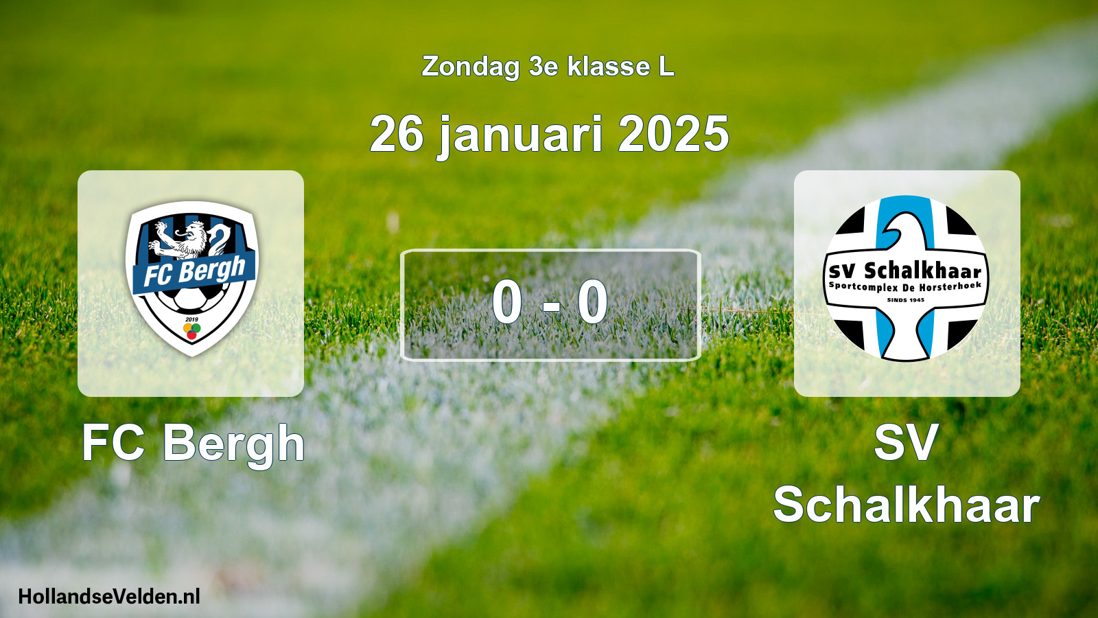 Total number of matches played: FC Bergh - SV Schalkhaar 0 - 0 (26 January 2025)
