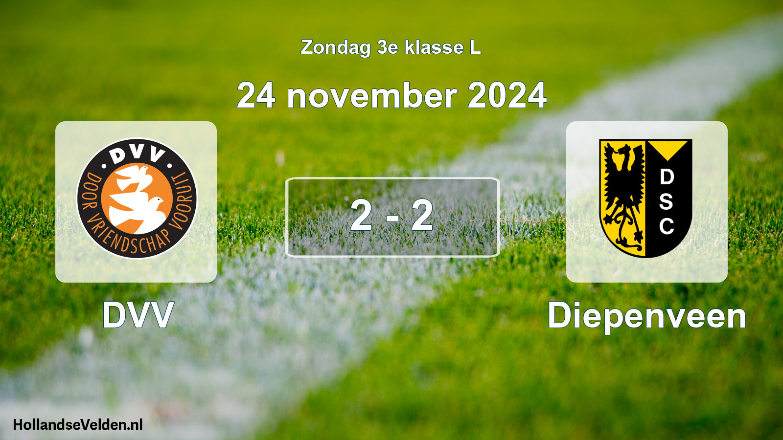 Total number of matches played: DVV - Diepenveen 2 - 2 (24 November 2024)