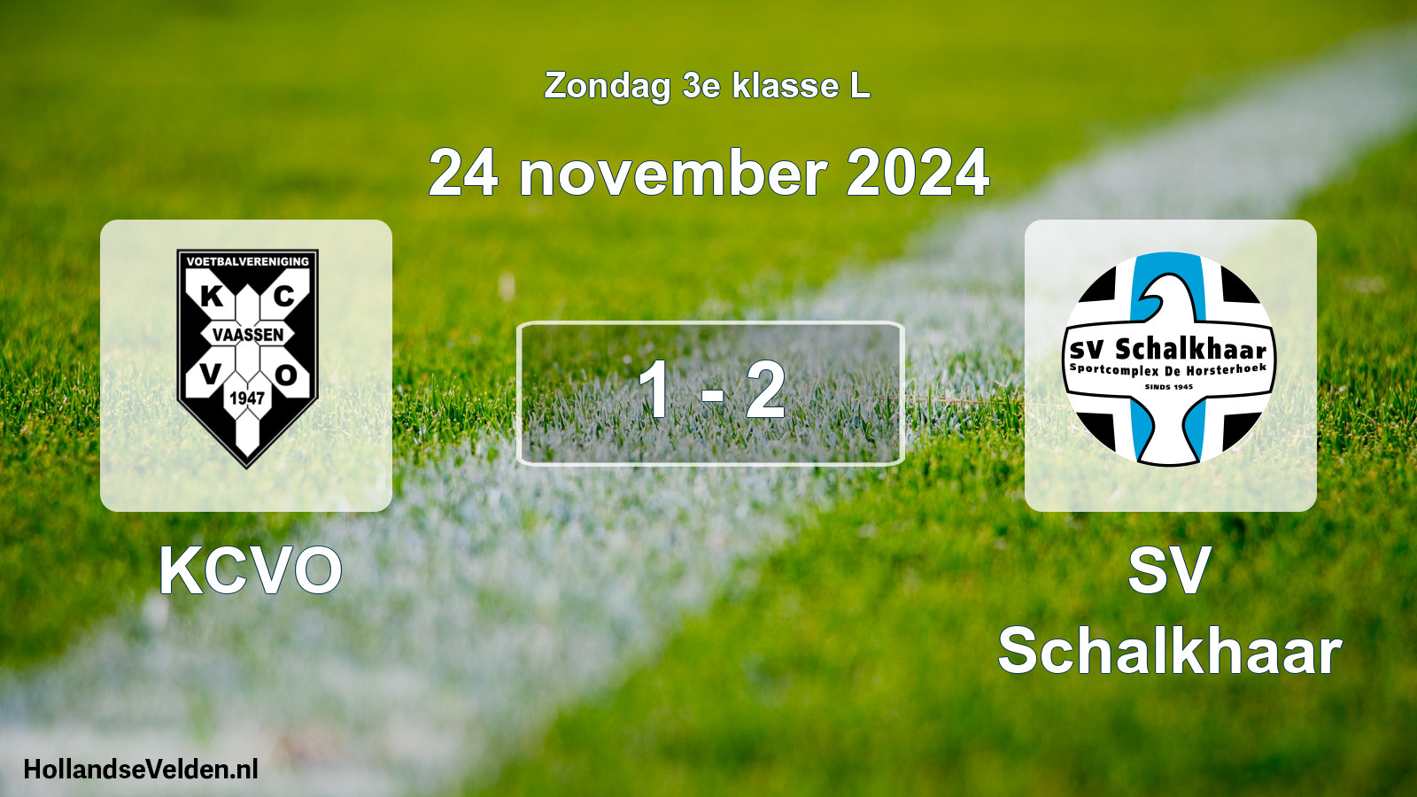 Total number of matches played: KCVO - SV Schalkhaar 1 - 2 (24 November 2024)