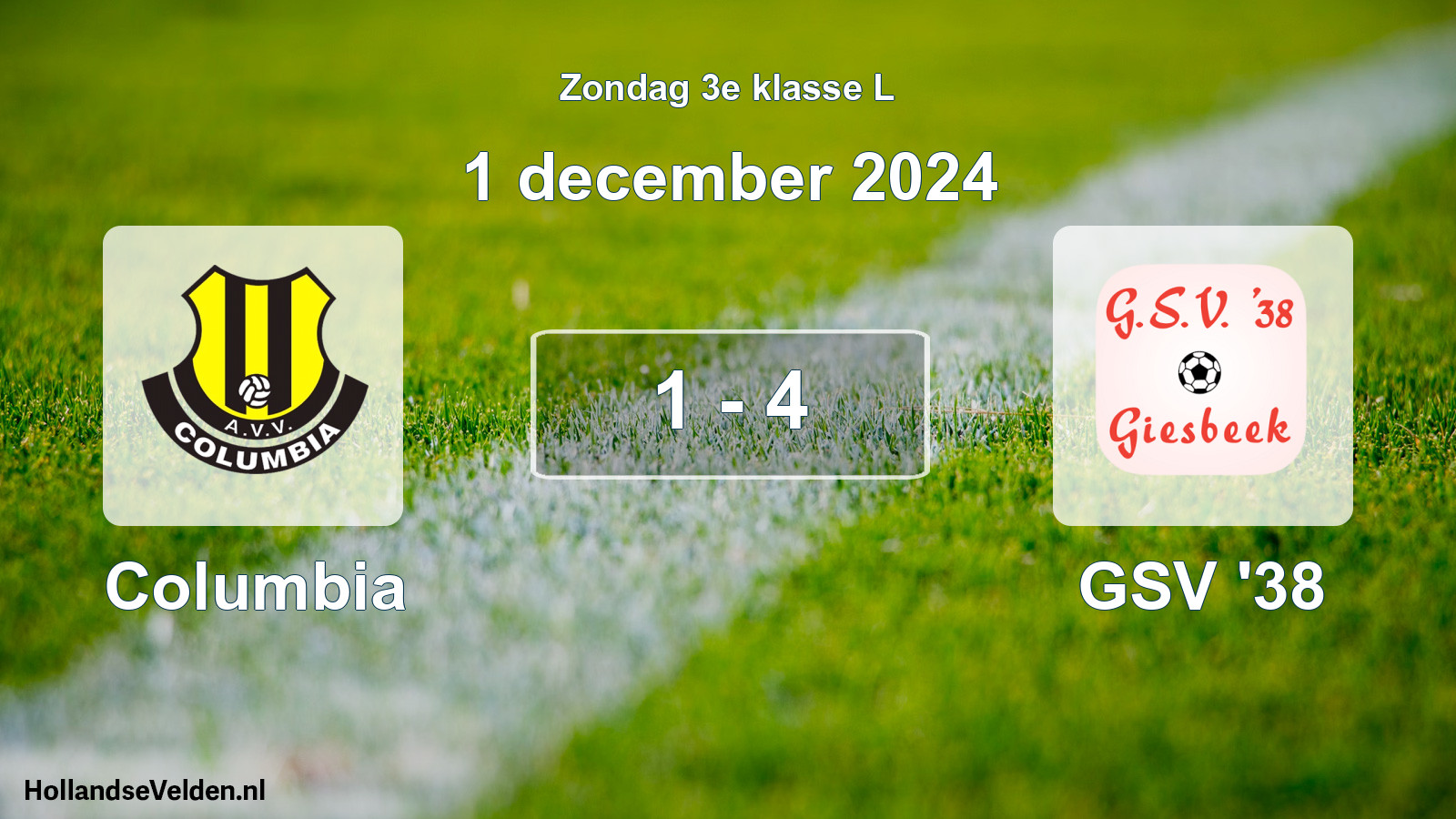 Total number of matches played: Columbia - GSV '38 1 - 4 (1 December 2024)