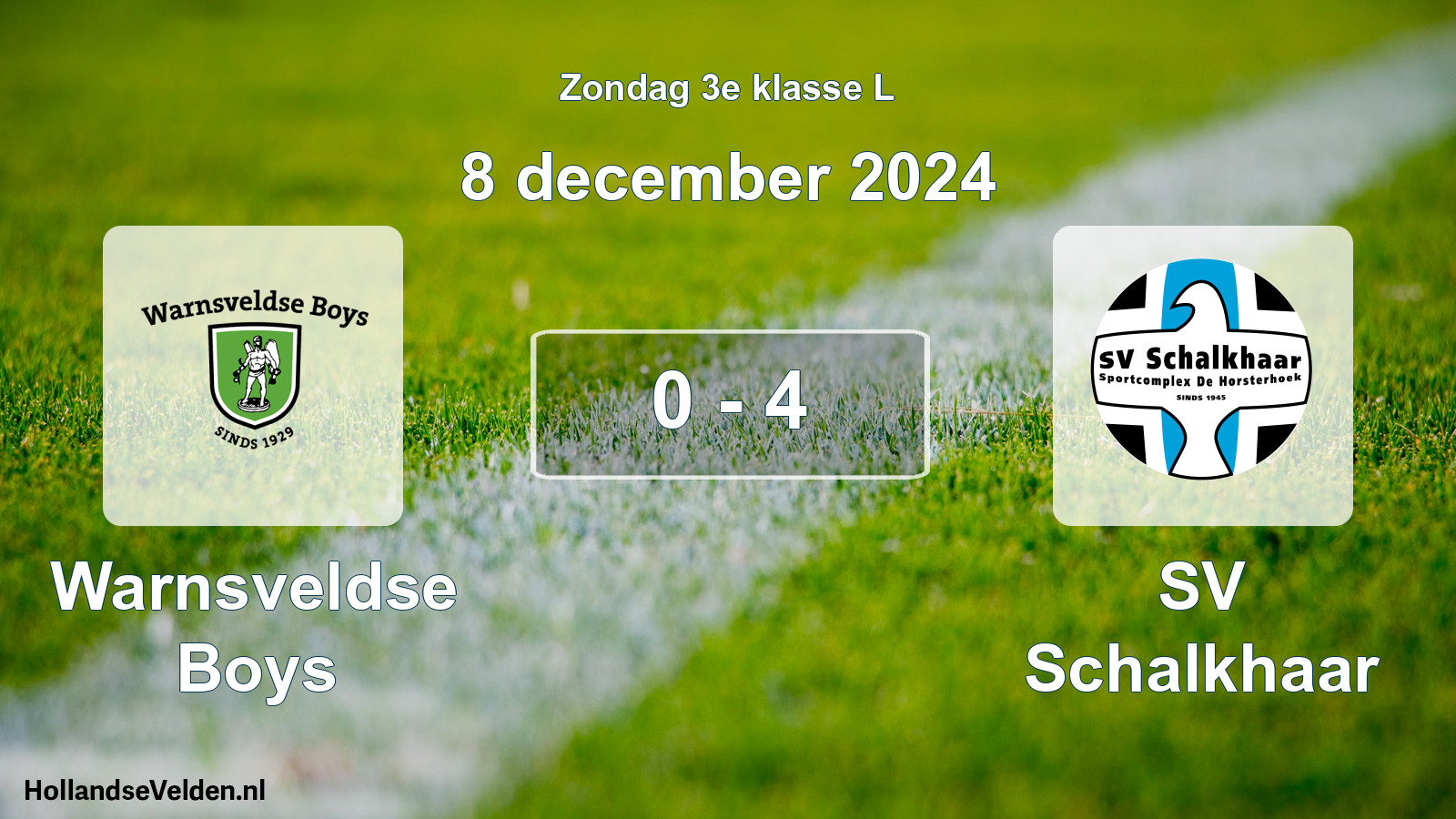 Total number of matches played: Warnsveldse Boys - SV Schalkhaar 0 - 4 (8 December 2024)