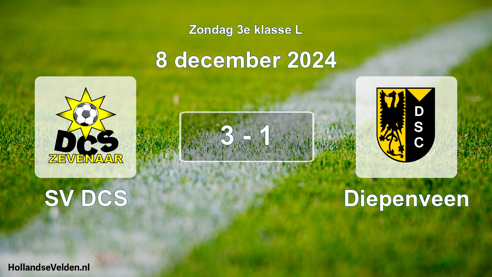 Total number of matches played: SV DCS - Diepenveen 3 - 1 (8 December 2024)
