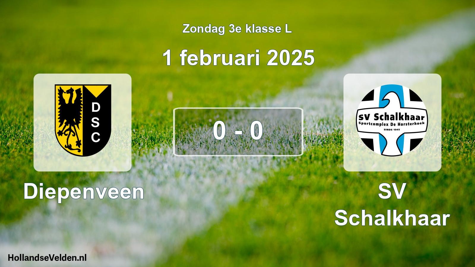 Total number of matches played: Diepenveen - SV Schalkhaar 0 - 0 (1 February 2025)