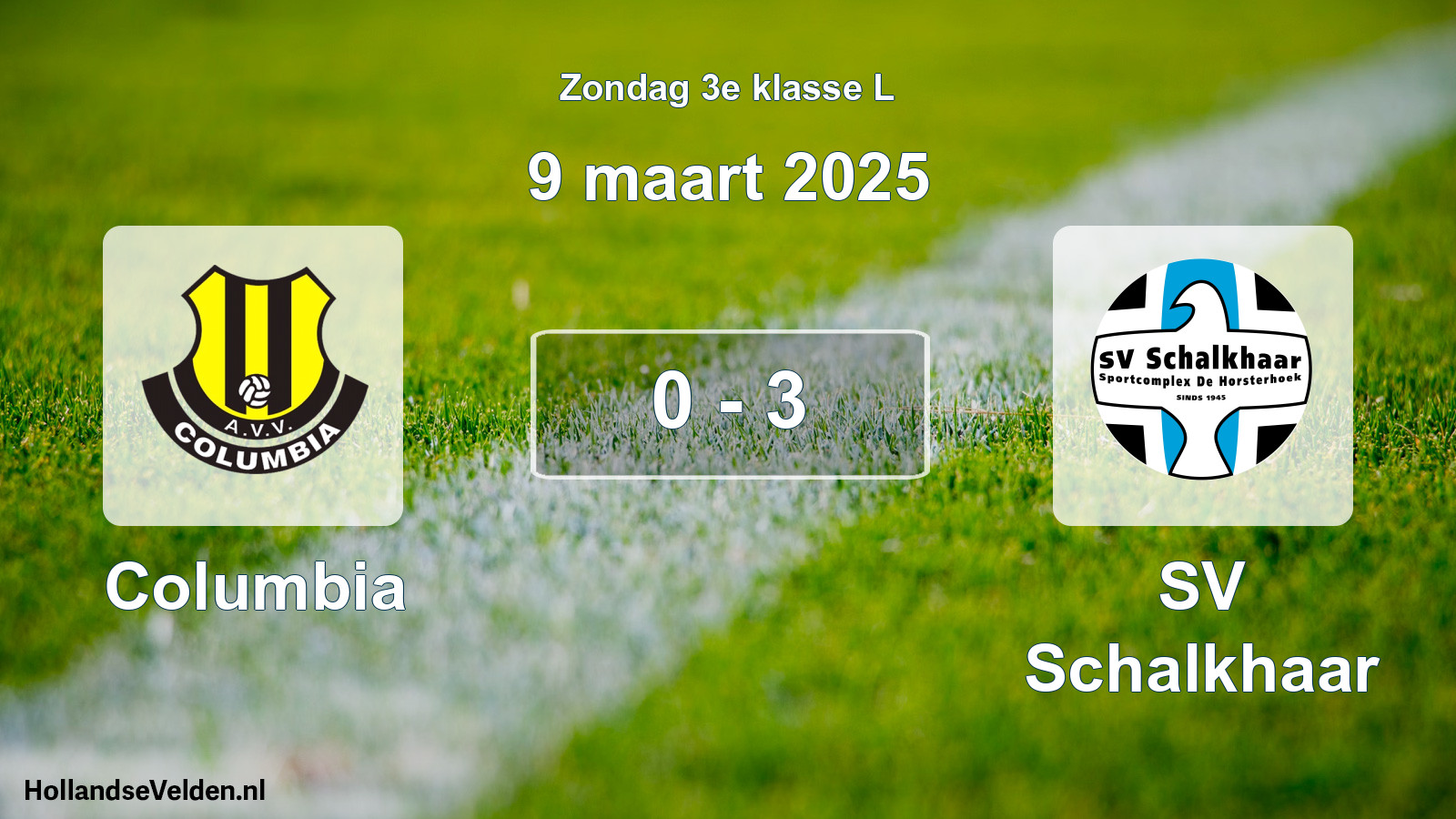 Total number of matches played: Columbia - SV Schalkhaar 0 - 3 (9 March 2025)