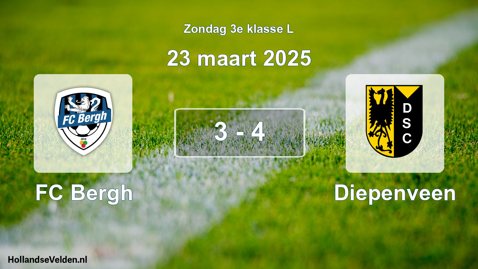Total number of matches played: FC Bergh - Diepenveen 3 - 4 (23 March 2025)